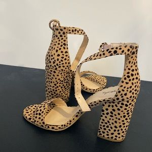 Cheetah block heels
